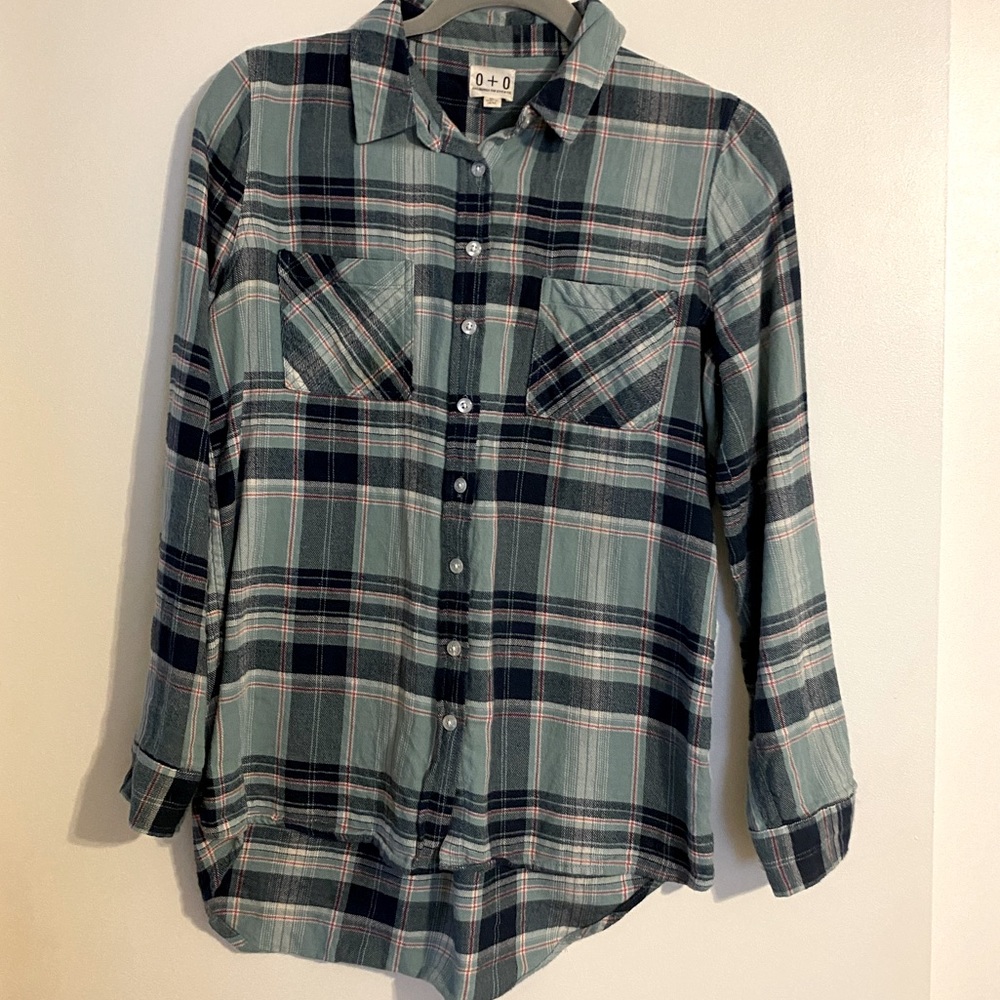 Flannel Button-down Top